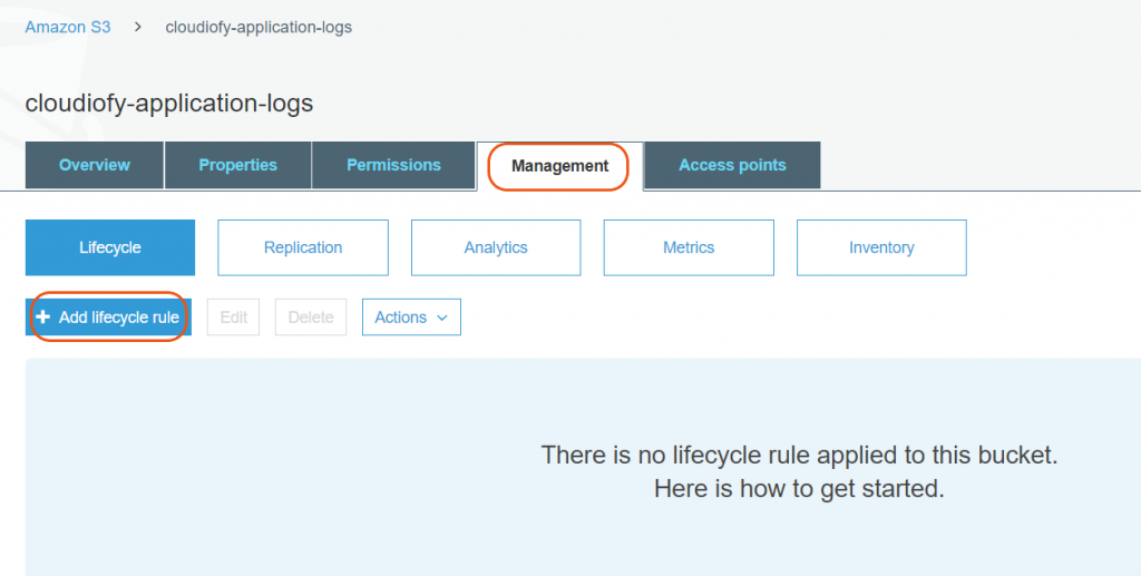 Learn How to create S3 bucket lifecycle policy. This image shows the AWS console for easy creation.